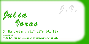 julia voros business card